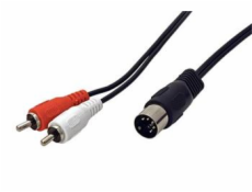 Kabel audio DIN5pin(M) -> 2x cinch (M) , 1,5m