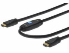 Digitus propojovací kabel s Aktivním zesílením HDMI High Speed Ethernet Ultra HD 24p,  20M