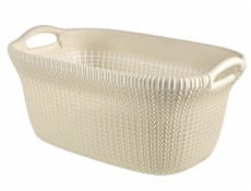 koš na čisté prádlo 40l 60x38,5x27 bílý KNIT