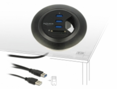 Tisch-Hub 3 Port USB 3.0, Kartenleser