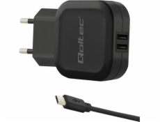 Qoltec 50187 mobile device charger Indoor Black