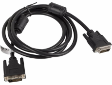 Kabel DVI-D(24+1) - DVI-D(24+1) M/M 1.8M czarny 