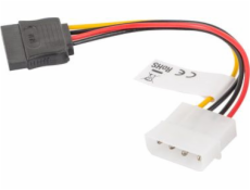 Lanberg Molex (M) na SATA (F) kábel 15cm CA-HDSA-10CU-0015 LANBERG Molex (M) na SATA (F) kábel 15cm