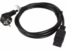Lanberg CEE 7/7 napájecí kabel – IEC 320 C19, 1,8 m, černý (CA-C19C-10CC-0018-BK)