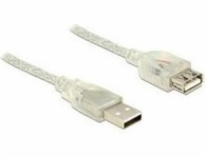 Lanberg CA-USBE-12CC-0050-TR USB-A M/F 2.0, 5m LANBERG USB-A M/F 2.0 kábel 5m, transparentný