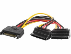 Lanberg POWER SATA KÁBEL (M) -&gt; SATA (F) 90 X2 15CM LANBERG CA-SASA-10CU-0015 - CA-SASA-10CU-0015