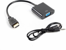 Lanberg AD-0017-BK video cable adapter 0.2 m VGA (D-Sub) HDMI Type A (Standard) Black