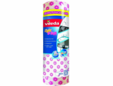 Multisurface cloth Vileda Light & Soft in roll 40 pcs (white with flowers)