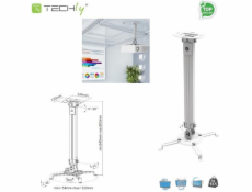Techly Projector Ceiling Support Extension 545-900 mm Silver ICA-PM 18M