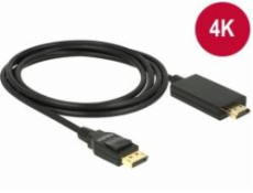 Delock Kabel Displayport 1.2 samec > High Speed HDMI-A samec pasivní 4K 3 m černý