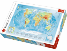 Trefl Puzzle 1000el - Fyzická mapa sveta (10463)