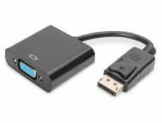 Digitus DisplayPort - D-Sub (VGA) AV adaptér čierny (AK-340410-001-S)