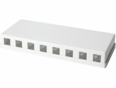 LOGILINK NK4035 LOGILINK - Keystone Surface Mount Box 8 port UTP, biely, prázdny