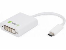 Adapter USB-C 3.1 na DVI M/Z, biały