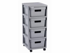 Curver Police s šuplíky INFINITY 4x11L šedé