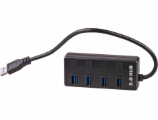 Akyga AK-AD-33 interface hub USB 3.2 Gen 1 (3.1 Gen 1) Type-A 500 Mbit/s Black