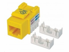 Intellinet Cat6 Keystone Jack, UTP, Yellow, Punch-down