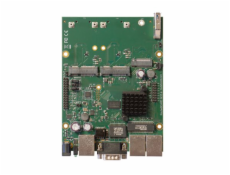 MikroTik RouterBOARD RBM33G 256MB RAM, 2x 880 MHz, 2x miniPCI-e, 1x M.2 slot, 2x SIM slot, 3x LAN, L4