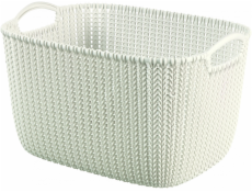 Curver Knit hranatý koš 19l bílý