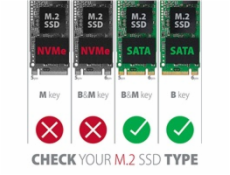 AXAGON RSS-M2SD, SATA - M.2 SATA SSD, interní 2.5  ALU box