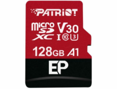 128GB microSDXC Patriot V30 A1, class 10 U3 100/80MB/s + adapter