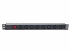 Intellinet rozvodný panel PDU, 8x C13 zásuvka, rack 1U, 2m odpojitelný kabel