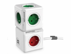 Allocacoc 2402RD/FREUPC power extension 1.5 m 4 AC outlet(s) Indoor Red White
