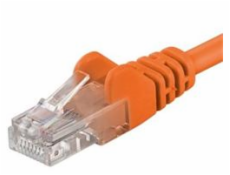 Patch kabel UTP Cat 6, 0,25m - oranžový