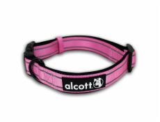 Alcott reflexní obojek pro psy, Adventure, růžový, velikost S