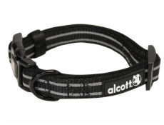 Alcott reflexní obojek pro psy, Adventure, černý, velikost S