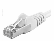 PREMIUMCORD Patch kabel CAT6a S-FTP, RJ45-RJ45, AWG 26/7 0,5m bílá