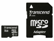Transcend microSDHC          8GB Class 10 UHS-I 400x + SD adapter