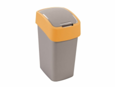 Curver odpadkový koš, FLIP BIN, stříbrný/žlutý, 9l