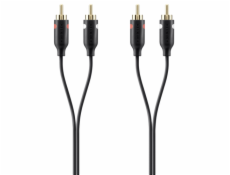 Belkin Cable Audio 2Xrca/2Xrca 1,0 m black Gold Plated