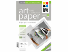 COLORWAY nažehlovací papír/ na světlý textil/ 120g/m2, A4/ 5 kusů