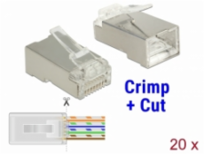 RJ45 Crimp+Cut Stecker Cat.6 STP