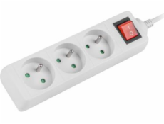 Lanberg PS1 3 zásuvky 3 m PS1-03E-0300-W biela