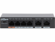 Dahua Technology PFS3006-4ET-60 network switch Unmanaged Fast Ethernet (10/100) Power over Ethernet (PoE) Black