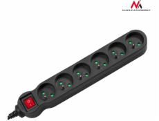 MacLean Power Strip 6 Sockets 1,5 m Black (MCE225)