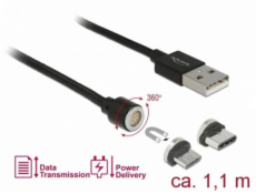 Magnetisches USB Daten- und Ladekabel USB A > Micro USB + USB-C