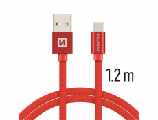 Swissten Kabel Textile Usb-C 1,2 M Red