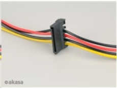 Kabel Akasa redukce AK-CBPWO1-30 4pin Molex -> 2x 15pin SATA 0,3m