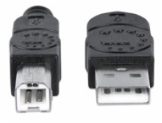 MANHATTAN Kabel USB 2.0 A-B propojovací 3m, černý