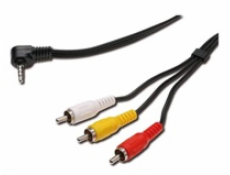 PREMIUMCORD Kabel audio/video 3,5mm Jack 4pin - 3x Cinch 1,5m (M/M)