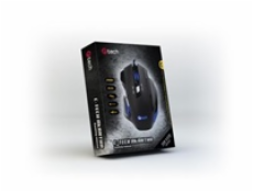 C-TECH myš AKANTHA, herní, červené podsvícení, 2400 DPI, USB