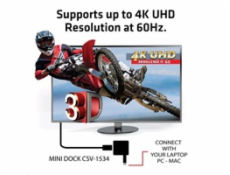 CLUB3D USB Type-C to HDMI™ 2.0 + USB 2.0 + USB Type-C Charging Mini Dock