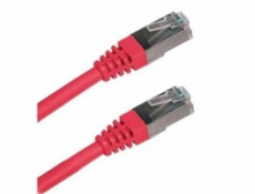 Patch kabel Cat5E, FTP - 1m, červený