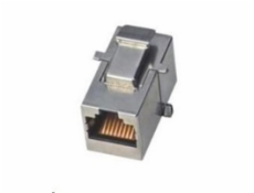 Keystone spojka Cat6, STP, RJ45/RJ45, stříbrný