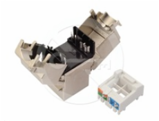 Solarix Samořezný keystone CAT6 STP RJ45 SXKJ-6-STP-BK-SA