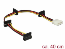 Delock Napájecí kabel Molex 4 pin samec > 4 x SATA 15 pin samice 40 cm